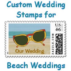 Custom Wedding Stamps for Beach Weddings image