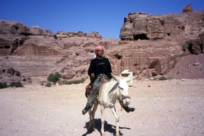 Boy on Donkey in Petra
