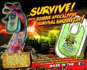 Zombie Survival Kit in a Sardine Can