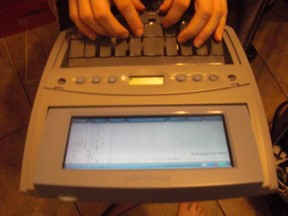 Writing on a Court Reporter's Steno Machine