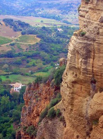 Looking Down into the Valley at Ronda