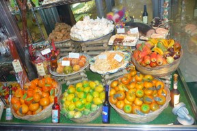 Selection of Marzipan and candied fruits