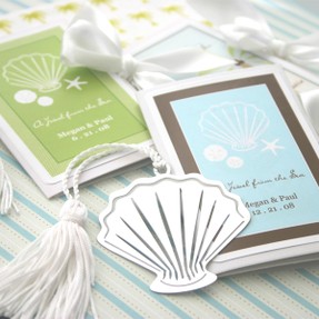 seashell bookmark wedding favor