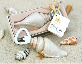 seashell bottle opener wedding favor