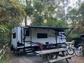 RV camper at campsite