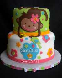 Monkey Birthday Cake on Monkey Cakes And Cupcakes