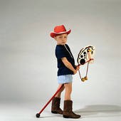 Little Boy with his Stick Horse