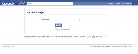 Facebook Login Page