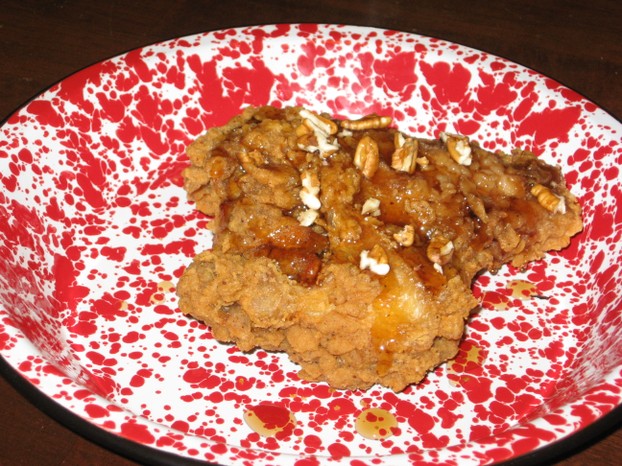 southern fried chicken with honey and pecans