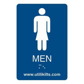 Men's Restroom Sign.