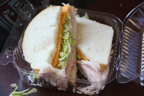 Turkey Sandwich on Rosemary Garlic Bread