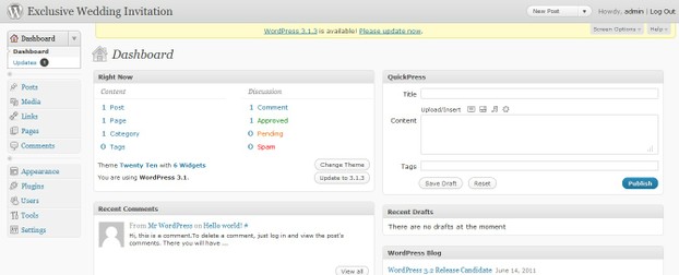 Setting up a Wordpress site 2 (operational side)