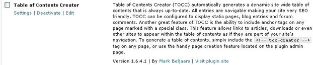 Table Of Contents Creator