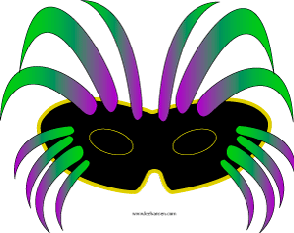 Fancy Mardi Gras Mask Pattern