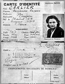 Nancy's fake ID card