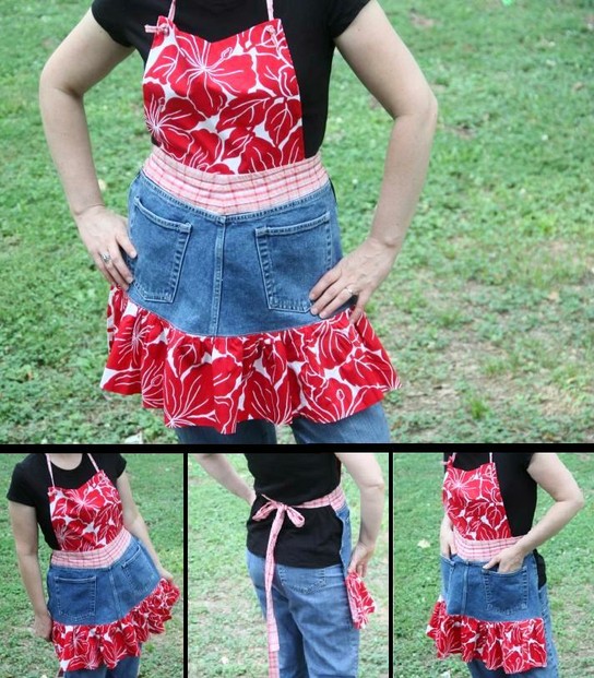 Apron Made With Denim Jeans