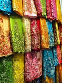 Bridal silks at Psar Thmey