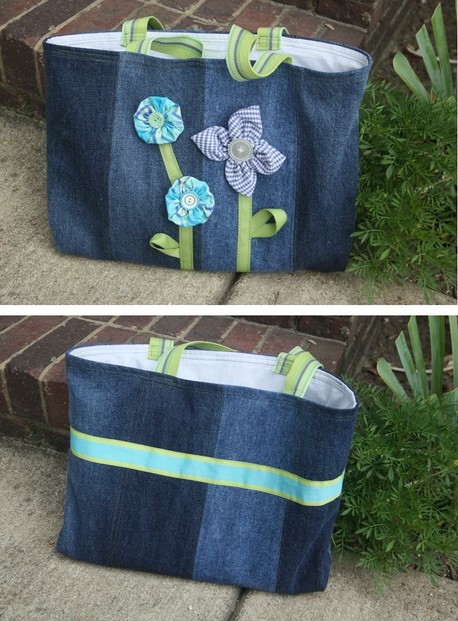 Tote with Flowers