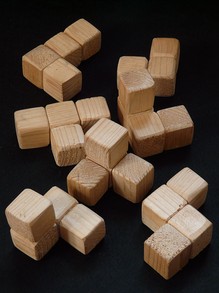 cube wood wooden toys puzzle parts 7956