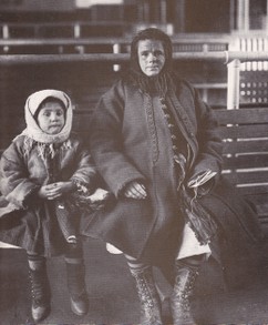 Immigrant woman and child