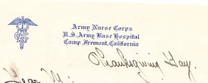 Army Nurse Letterhead