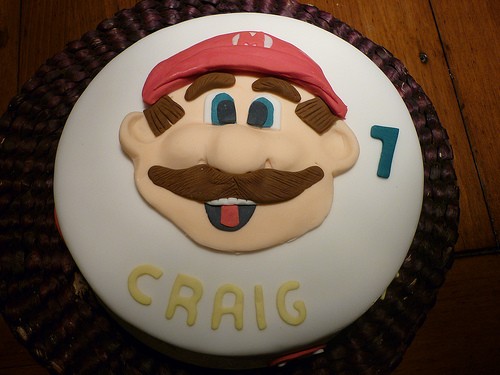 Mario Bros Face cake