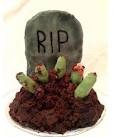 Tombstone Zombie Cake