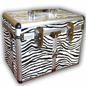 Zebra print train case