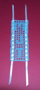 Monogrammed Filet Crochet Bookmark