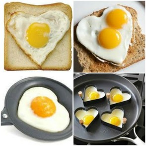 heart shaped eggs
