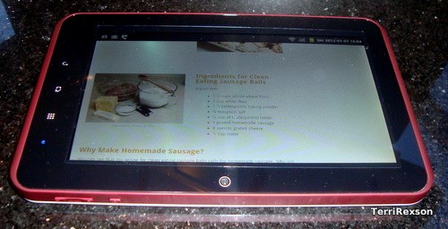 Recipe on Tablet PC