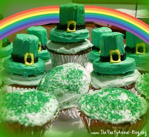 leprechaun hat cupcakes