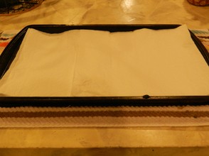 Cookie Sheet with Paper Towels 