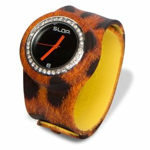 "Natural" Leopard SLAP Watch with "Bling"!