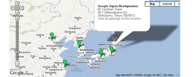 Location Google headquarters Tokyo