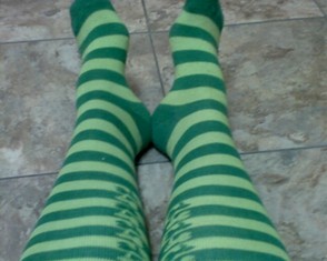 Green socks!