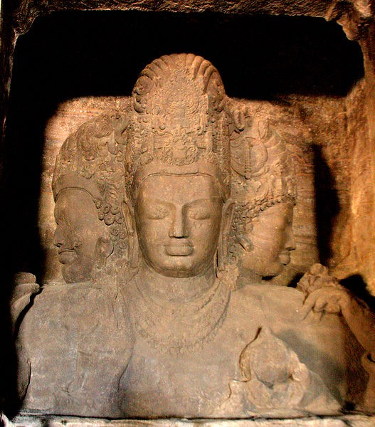 The Trimurti Statue in the Elephanta Caves