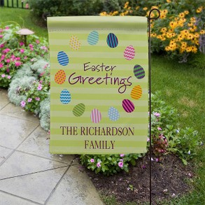 Personalized Happy Easter Garden Flag