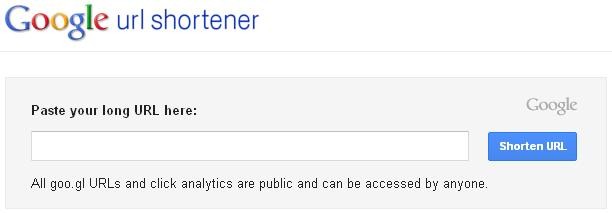 Google URL shortener