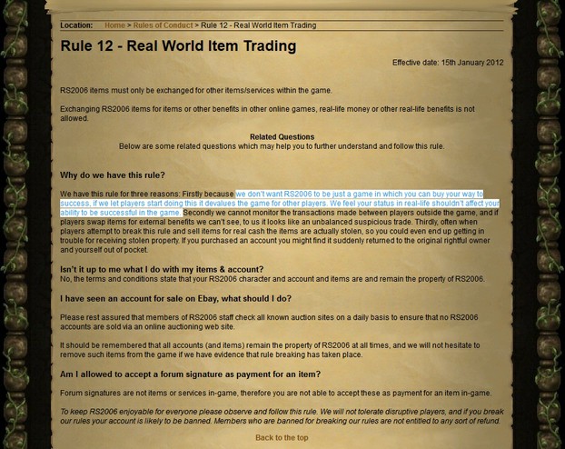 Image: RWT Rules on RS2006