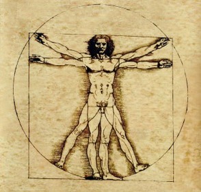 Leonardo Di Vinci's Drawing Proportions of Man