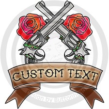 Guns and Roses Temporary Tattoo Design by Buttonhead
