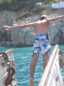 Refreshment - jump from the boat, Karpathos