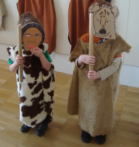 My Boys Dress Up at the Salisbury Museum Stone Age Exhibition
