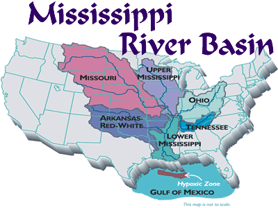 Map of the Mississippi River Delta