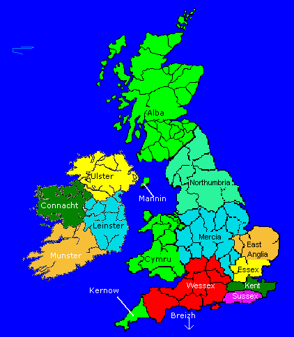 Image: A Map of Britain Without Unification.