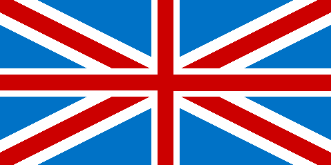 Image: Union Flag with correct colors and equal precedence.