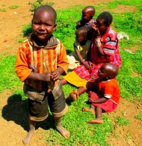 Maasai Mother and Kids