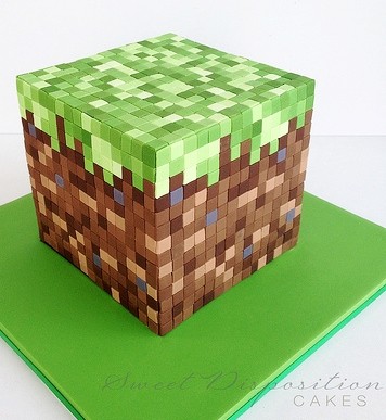 Minecraft Grass Block Cake