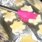 onion biscuits with silicone pastry brush